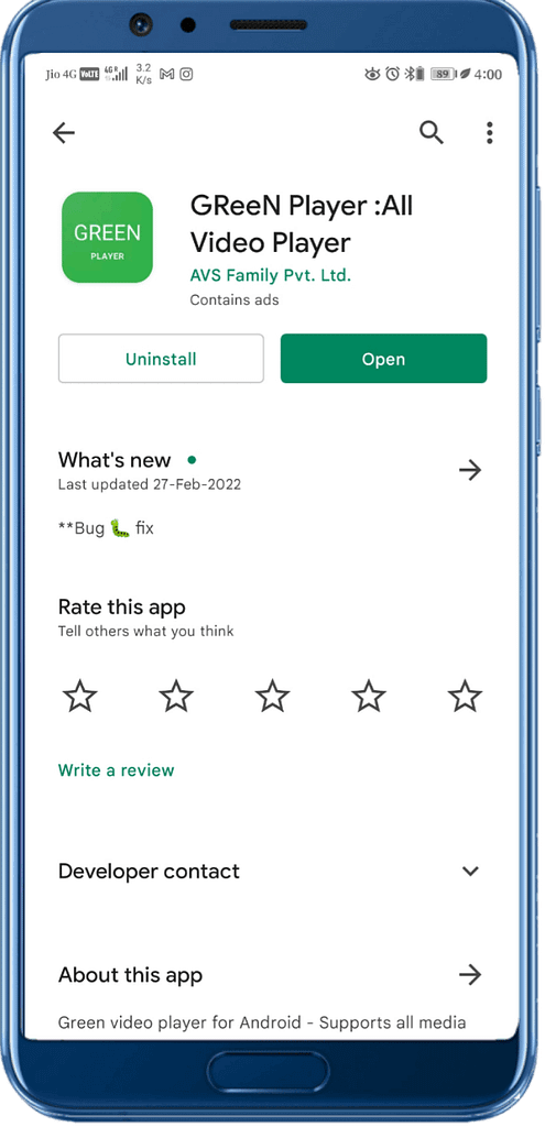 Green Player App 