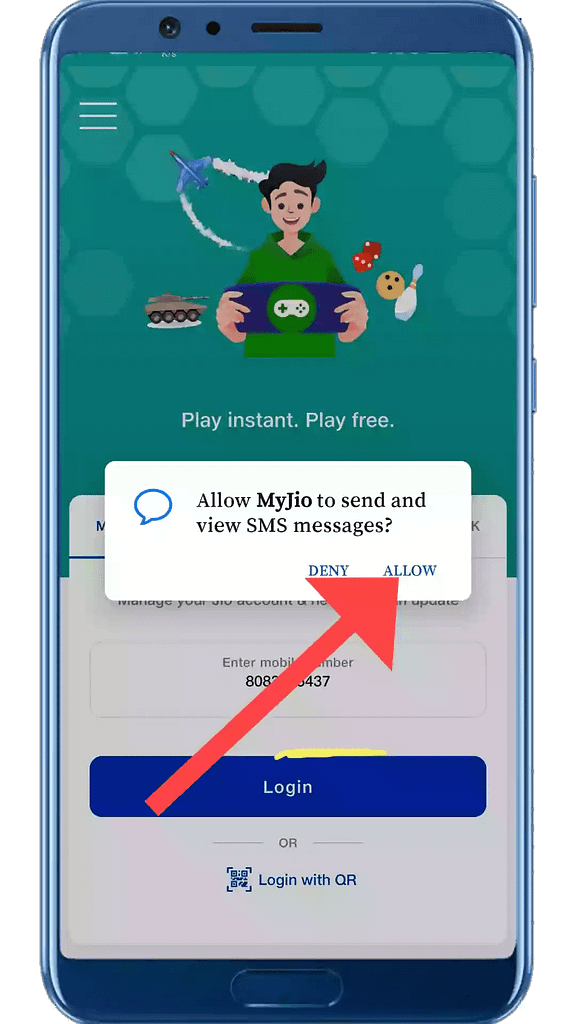 Allow the app permissions. 