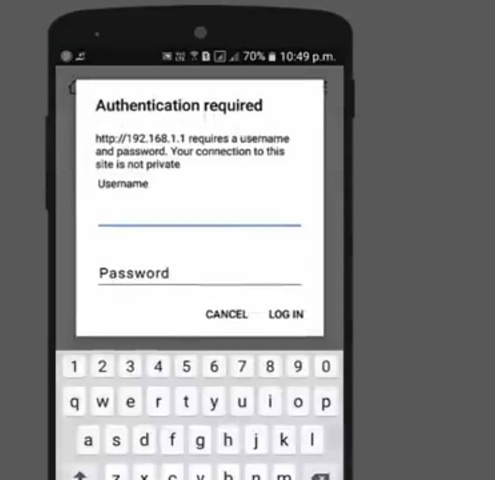 Authenticate With username and password is 