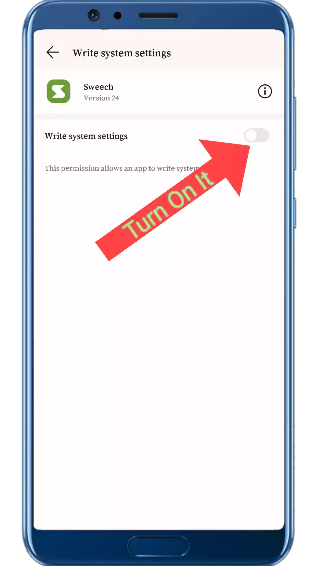 Sweech-Wifi file transfer app Asking to Write over system settings.