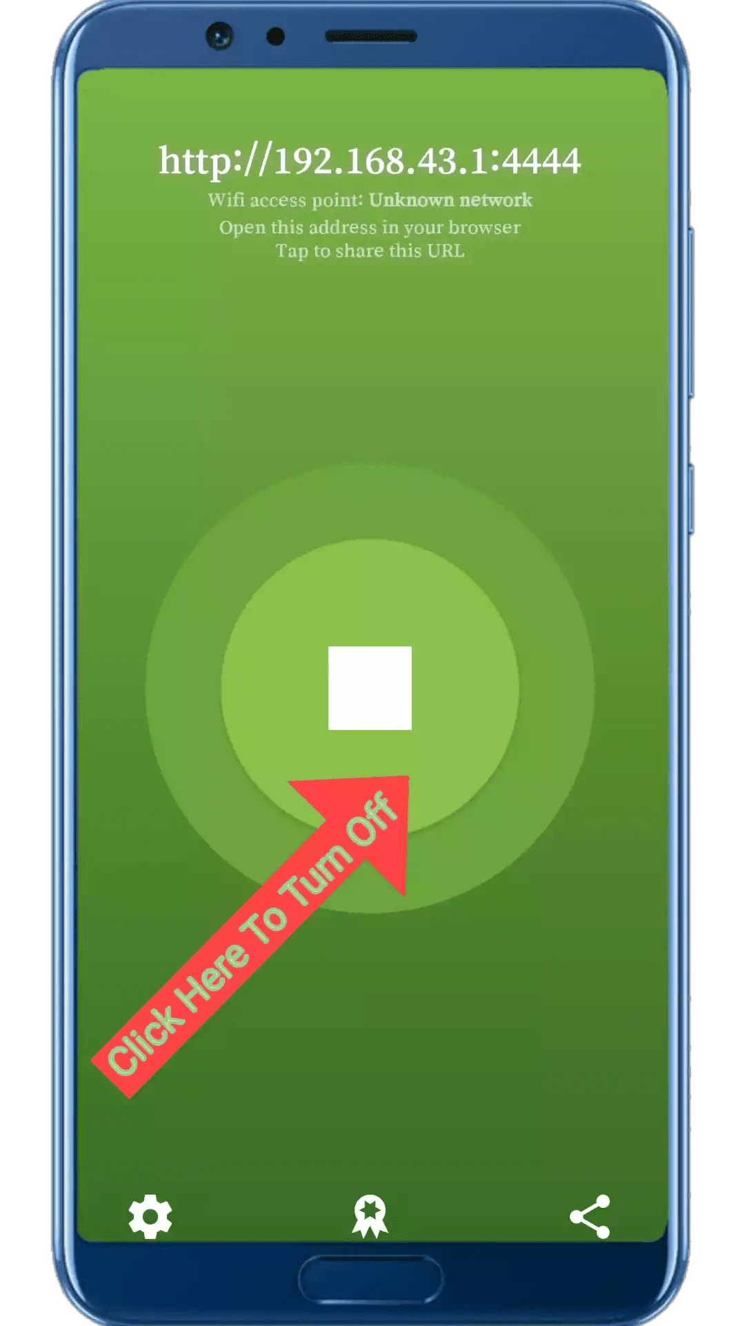 Turned Off Sweech-Wifi file transfer app.