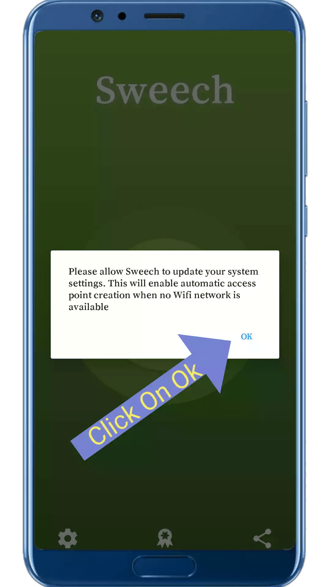Sweech-Wifi file transfer app,asking permission.