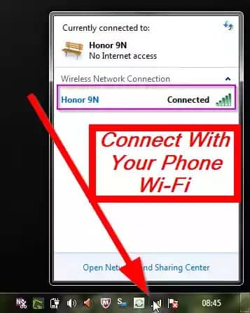 Pc Or Computer Connected With Wi-Fi.