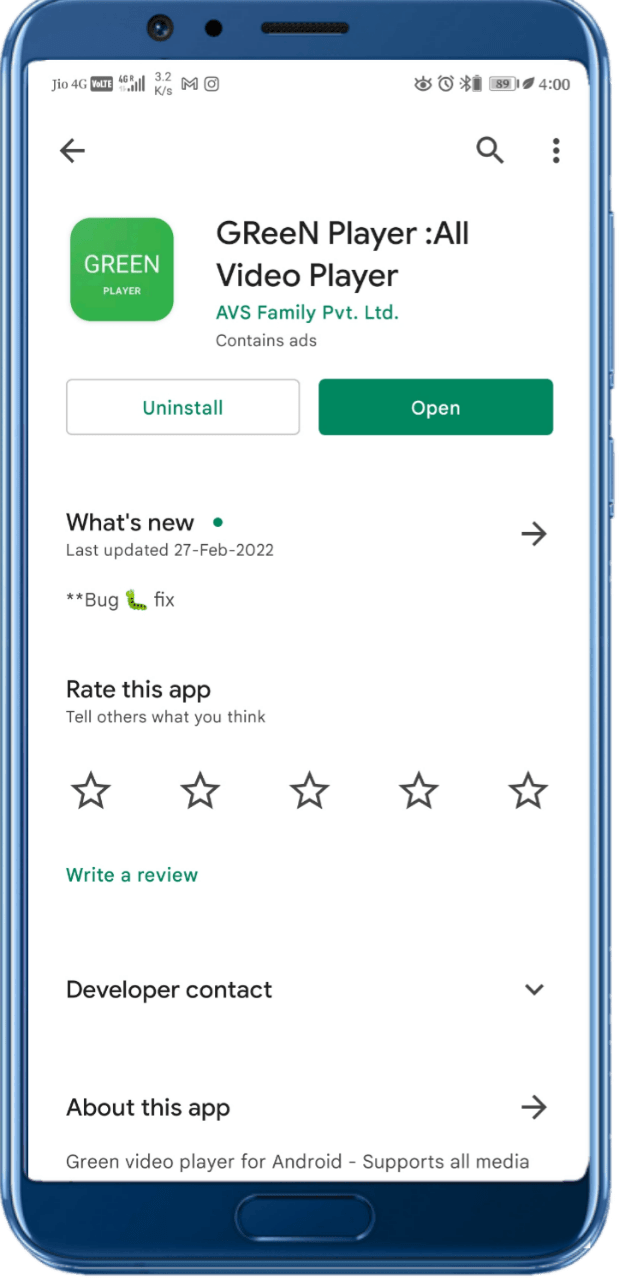 Green Player App