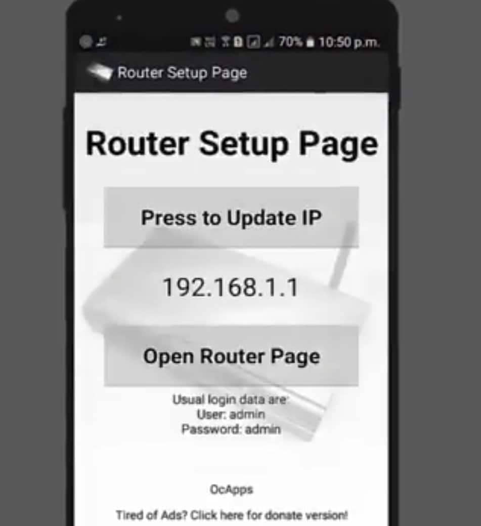 Router Setup Page