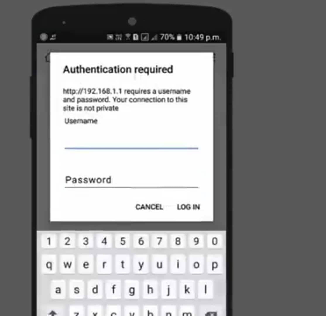 Authenticate With username and password is