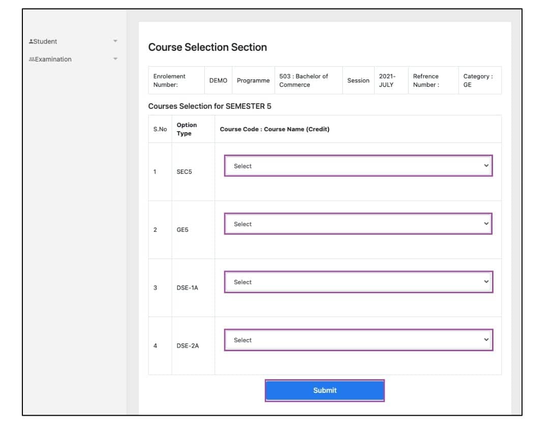 How To Fill Delhi University - DU Examination Form (Regular and Improvement courses)