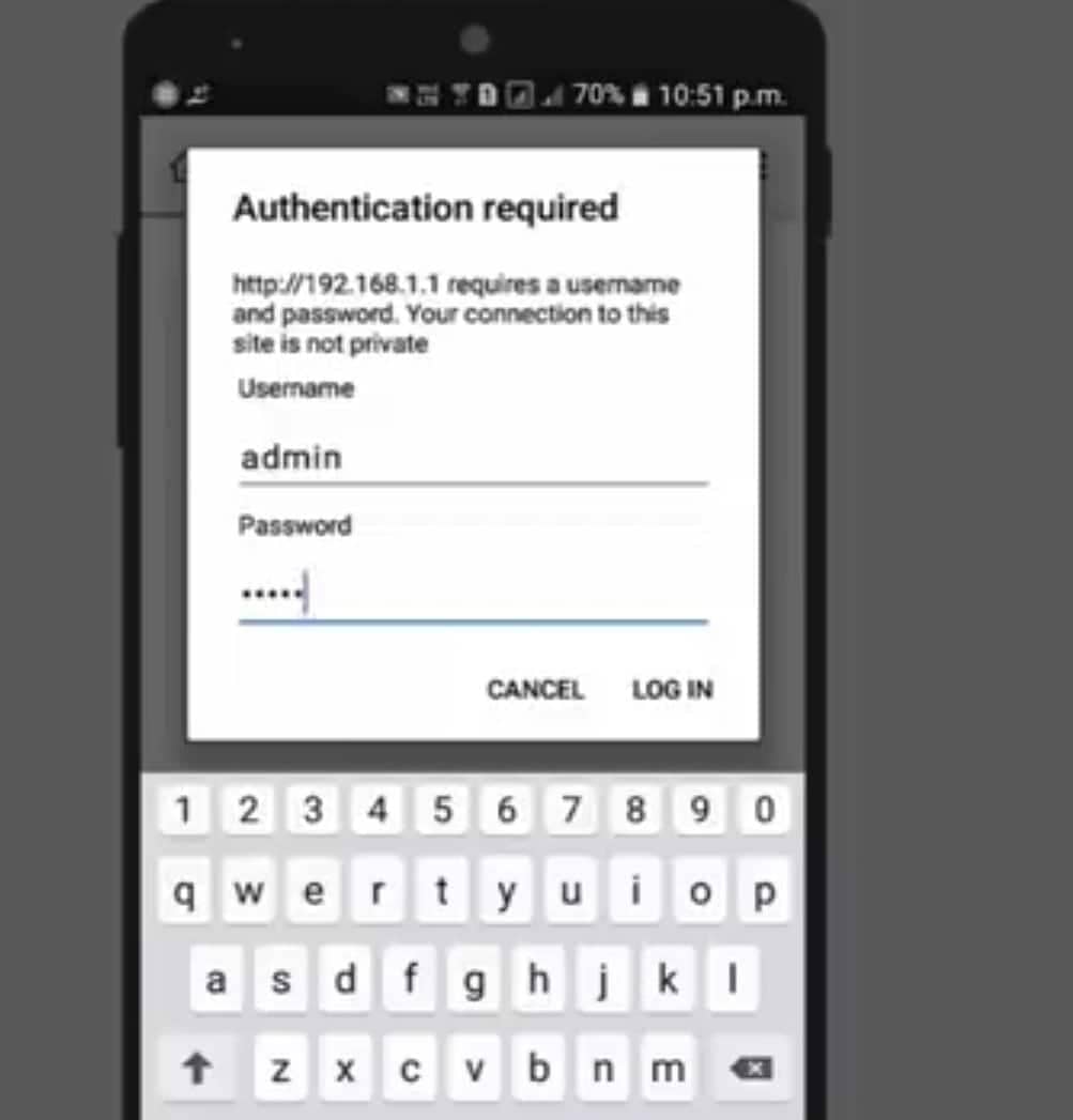 Username and password is admin