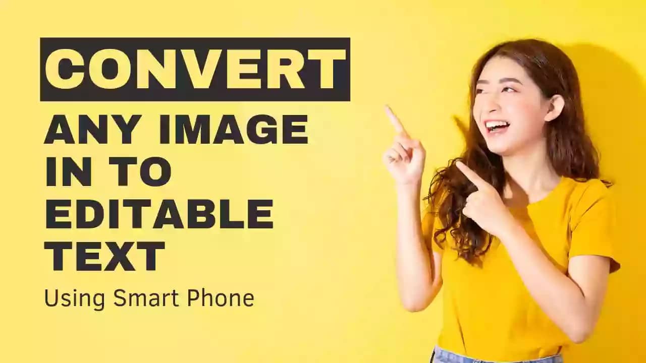 A Girls Explaining To Convert Image Into Editable Text